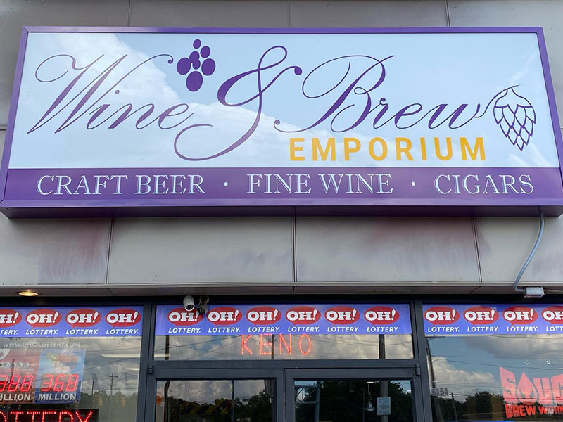 Wine & Brew Emporium Shop Exterior in New Albany Ohio, Westerville Ohio